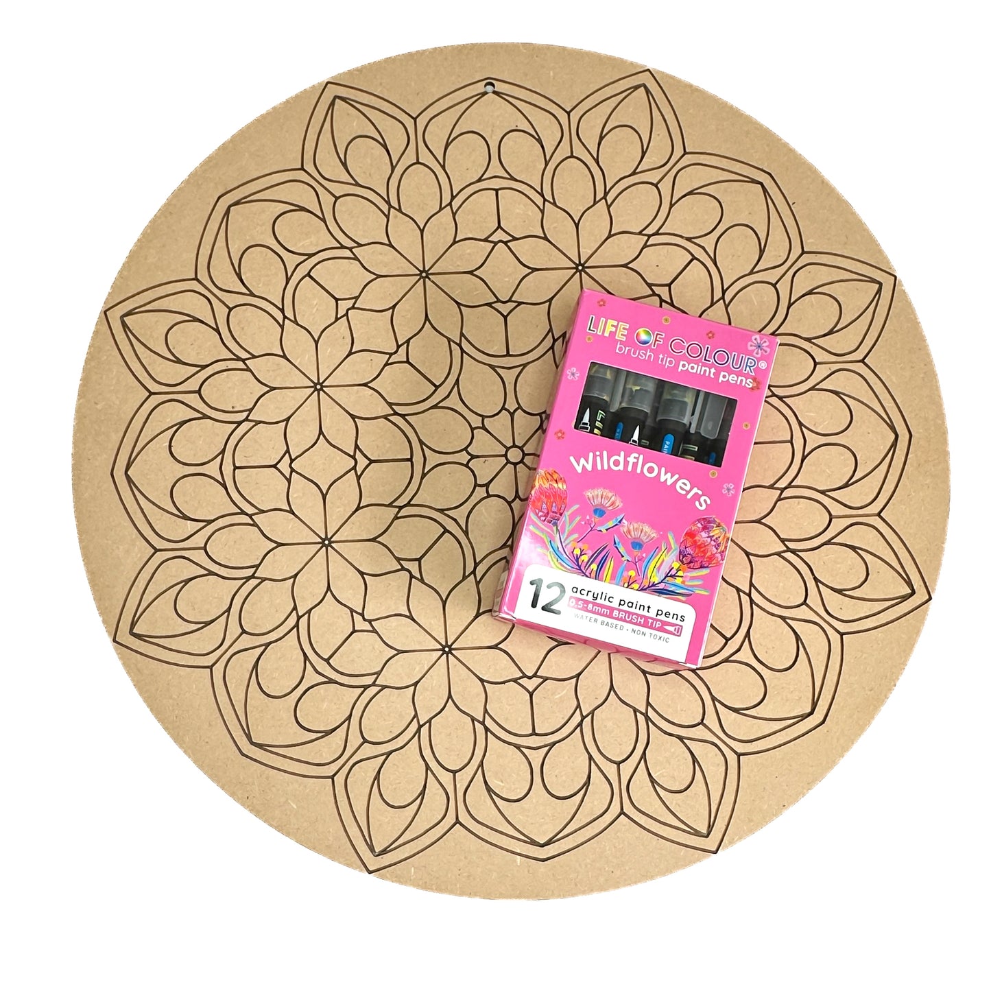 Life of Colour Mandala Painting Kit - The Kaleidoscope (Wildflowers)