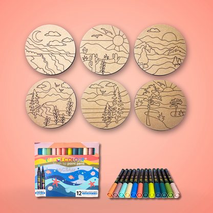 Life of Colour Mini Round Landscape Kit - set of 6