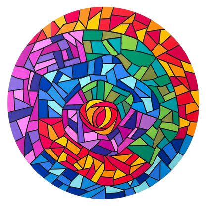 Life of Colour Mosaic Painting Kit - Rose with Acrylic markers