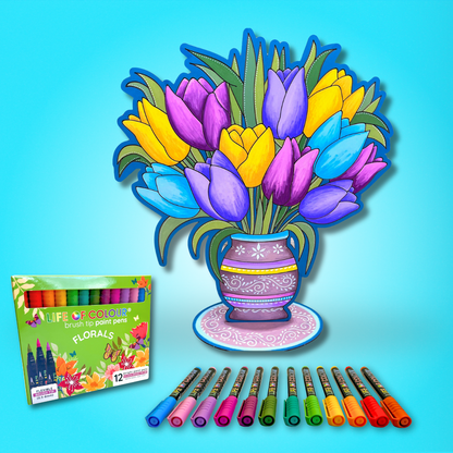 Flowers in Vase Painting Kit - Tulips