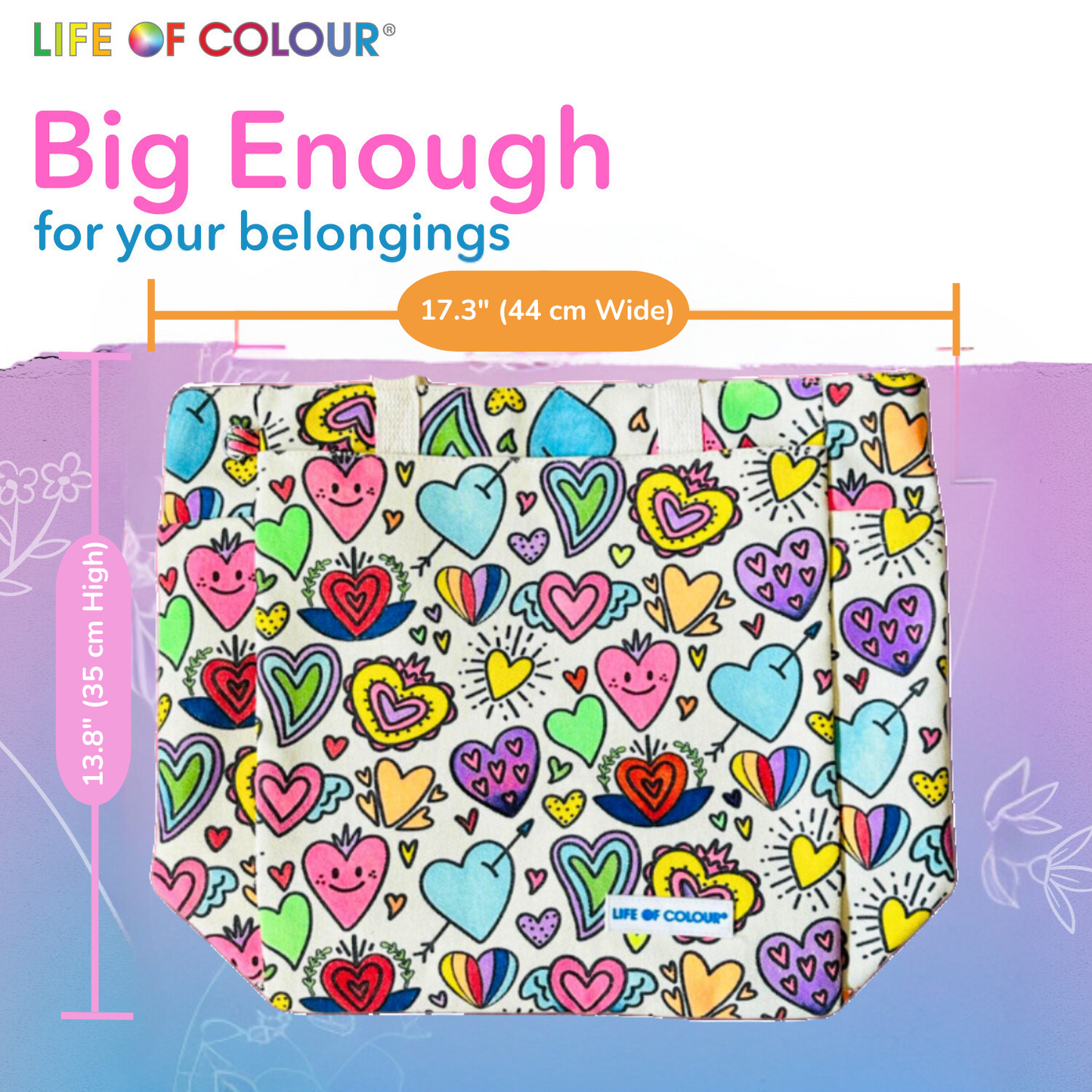 DIY Doodle Bag - Love Hearts Design