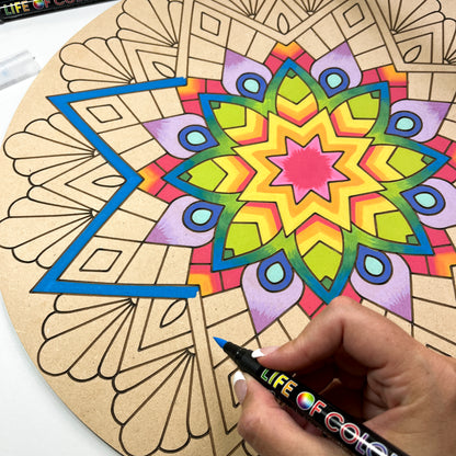 Life of Colour Mandala Painting Kit - Bundle of 3 (Part 2- Wildflowers)