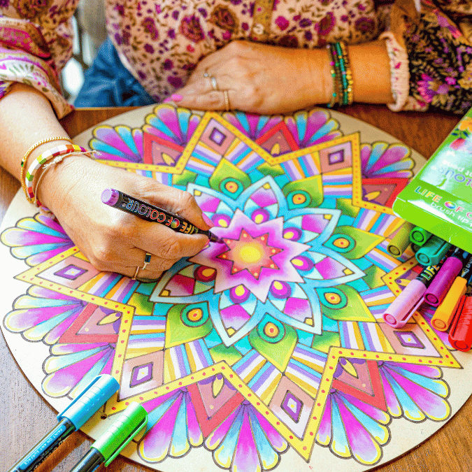 Life of Colour Mandala Painting Kit - Bundle of 3 (Part 2- No Pens)