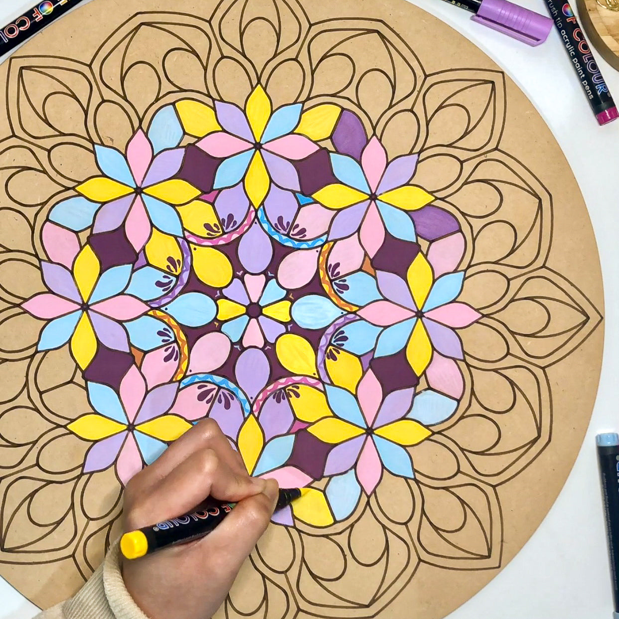 Life of Colour Mandala Painting Kit - The Kaleidoscope (Florals)