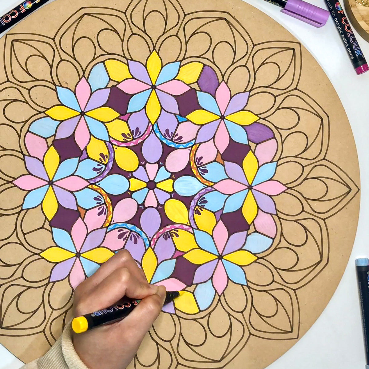 Life of Colour Mandala Painting Kit - The Beach (Wildflowers)