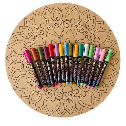 Life of Colour Mandala Painting Kit - The Phoenix (Florals)