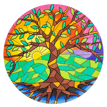 Life of Colour Mosaic Painting Kit - Tree of Life with Acrylic markers