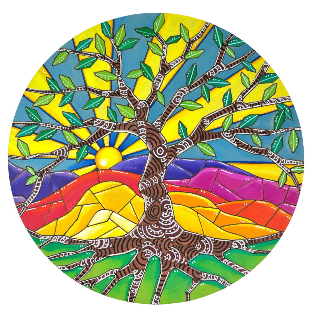 Life of Colour Mosaic Painting Kit - Tree of Life with Acrylic markers