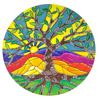 Life of Colour Mosaic Painting Kit - Tree of Life with Acrylic markers