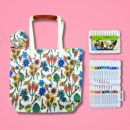 DIY Doodle Bag - Wildflower design