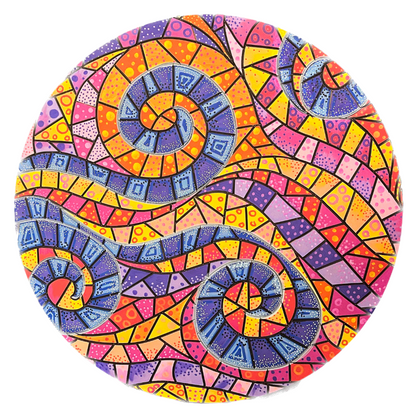 Life of Colour Mosaic Painting Kit - The Wave with Acrylic markers