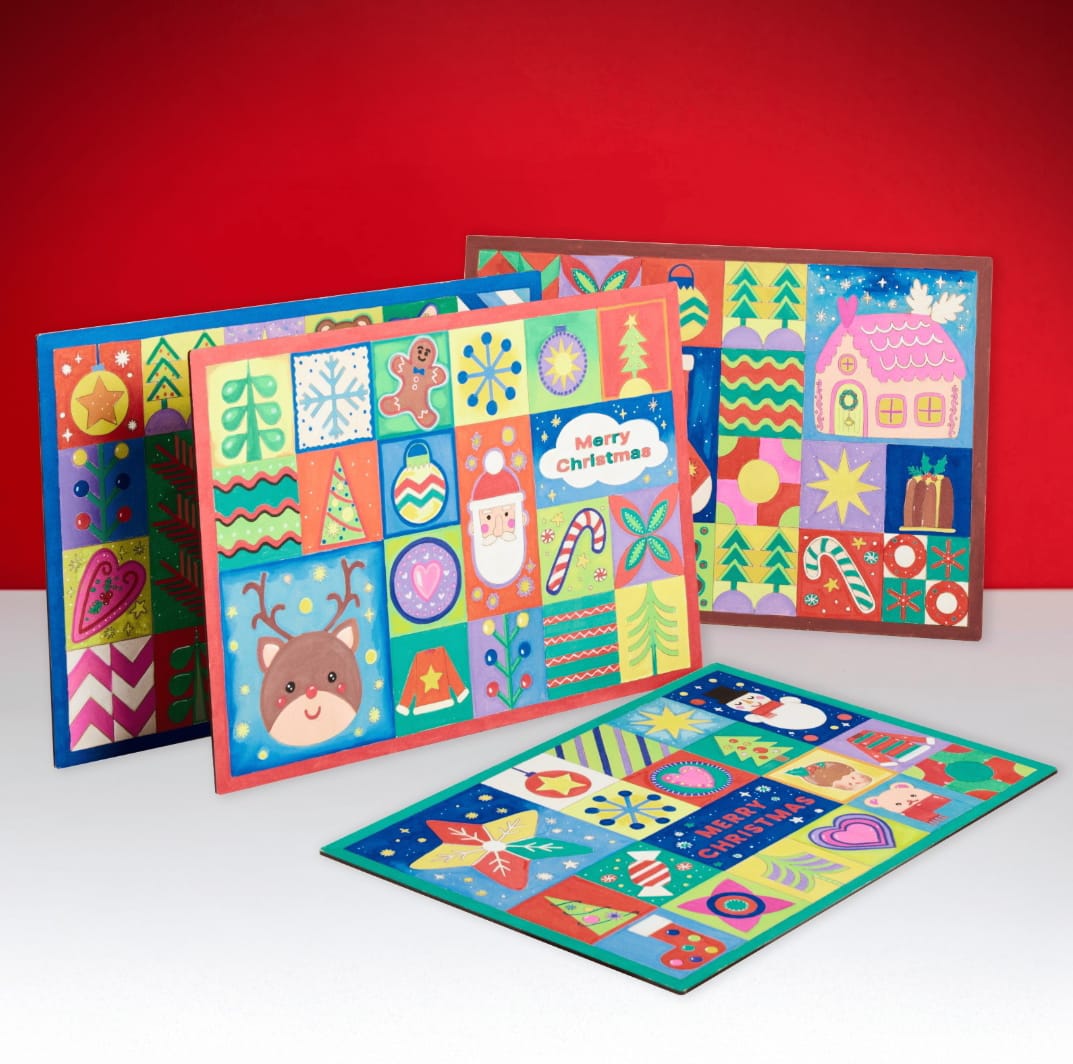 Life of Colour Christmas Placemats - Set of 4 (No Pens)