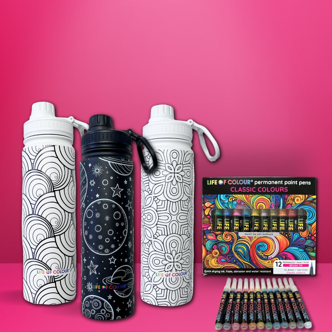 Doodle Drinking Bottle Painting Kit - Bundle of 3