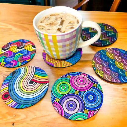 Life of Colour Zendoodle Coaster Kit - Set of 6