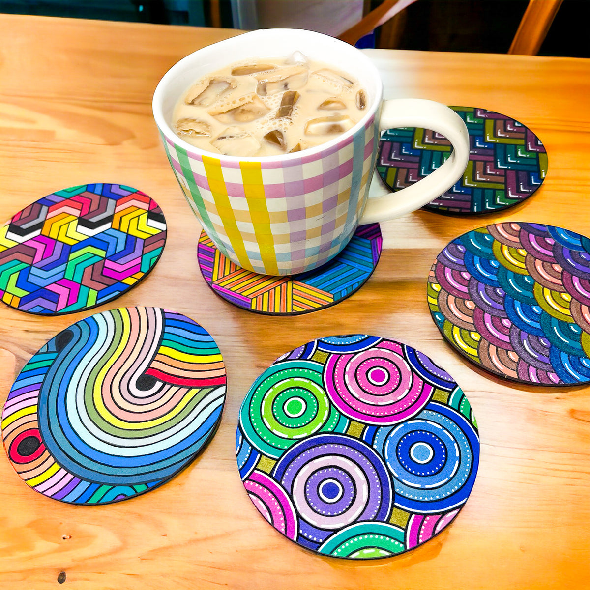 Life of Colour Zendoodle Coaster Kit - Set of 6