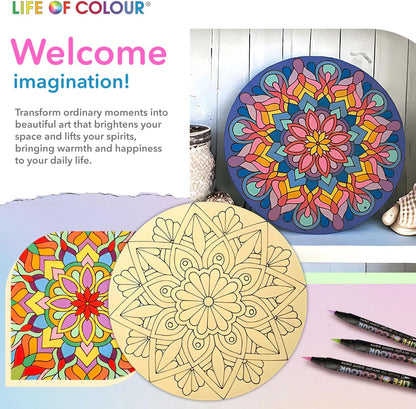 Life of Colour Mandala Painting Kit - The Beach (Florals)