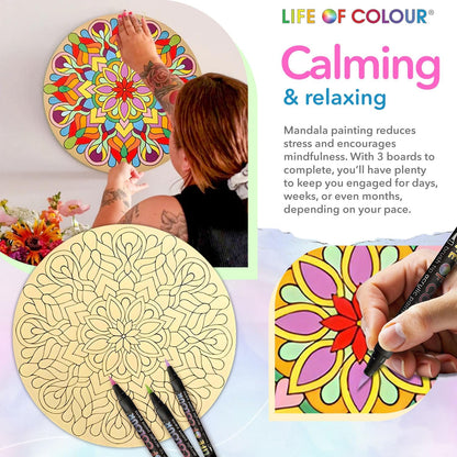 Life of Colour Mandala Painting Kit - The Beach (Florals)