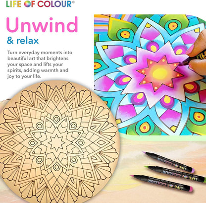 Life of Colour Mandala Painting Kit - Botanica (Vivid)