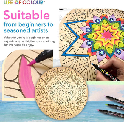 Life of Colour Mandala Painting Kit - Botanica (Vivid)