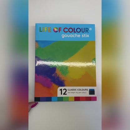 Gouache Paint Stix - Set of 12 Classic Colours