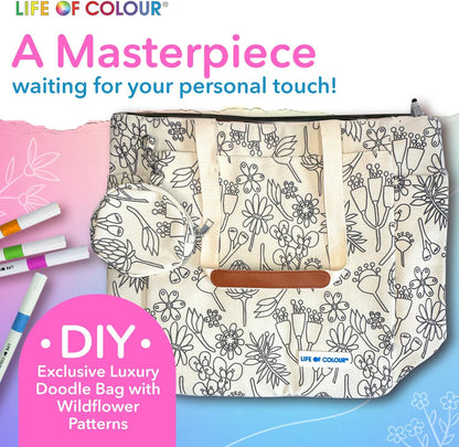 DIY Doodle Bag - Wildflower design