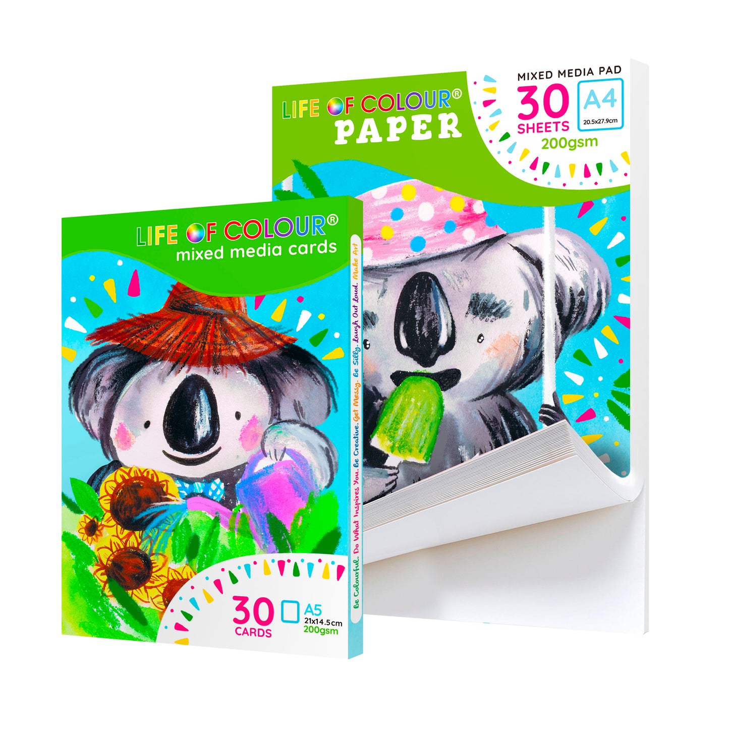 Mixed Media Paper Bundle: A4 pad + A5 cards