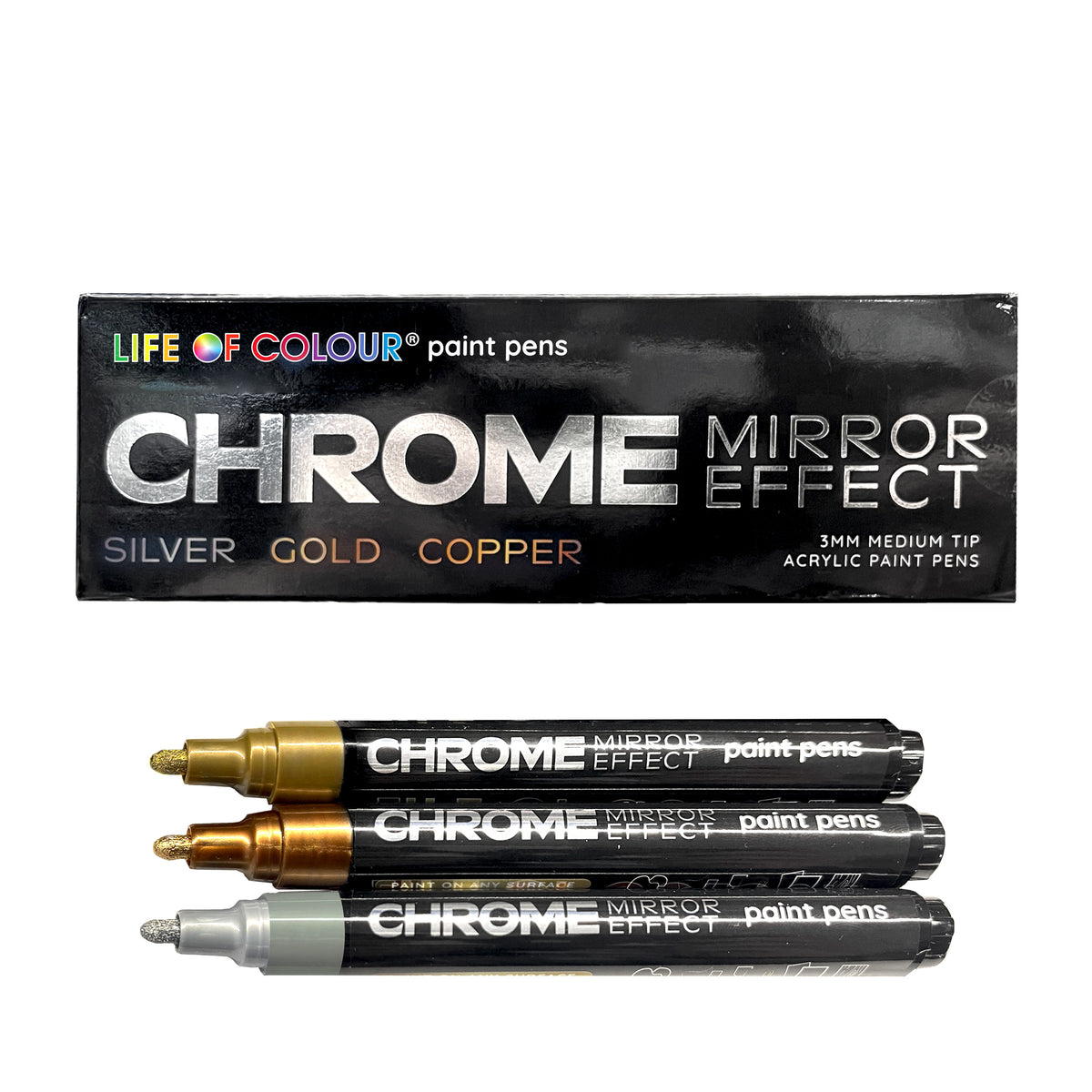 Medium Tip Gold Mirror Marker Paint Pen Liquid Mirror Chrome