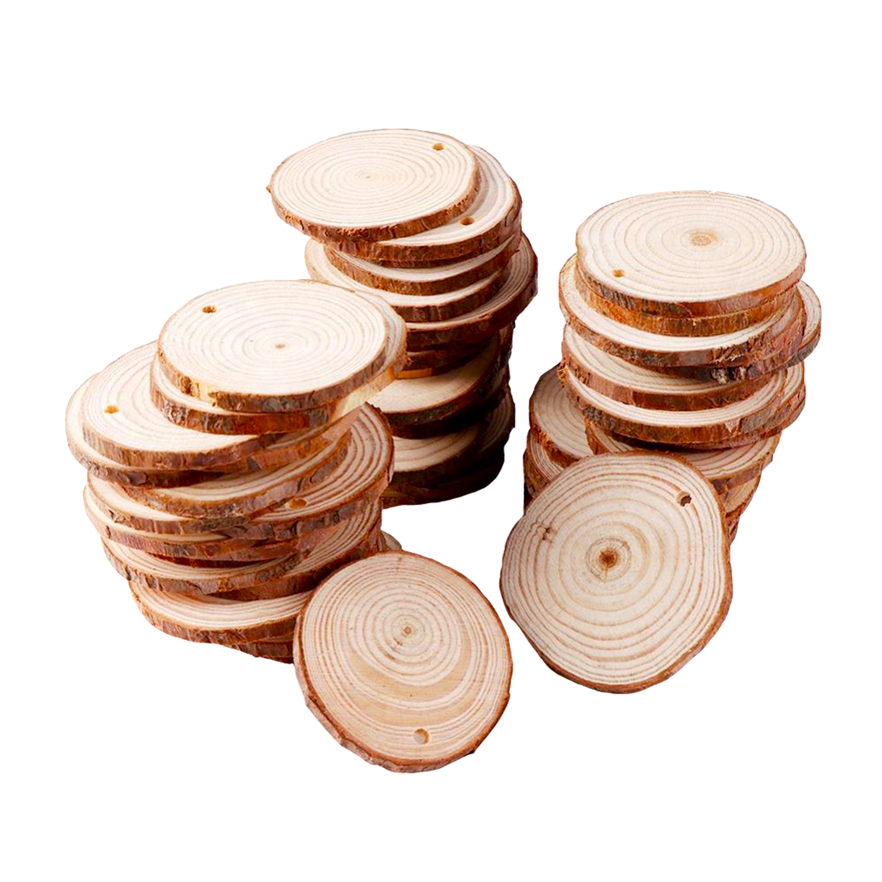 Natural Wood Slices - Set of 24