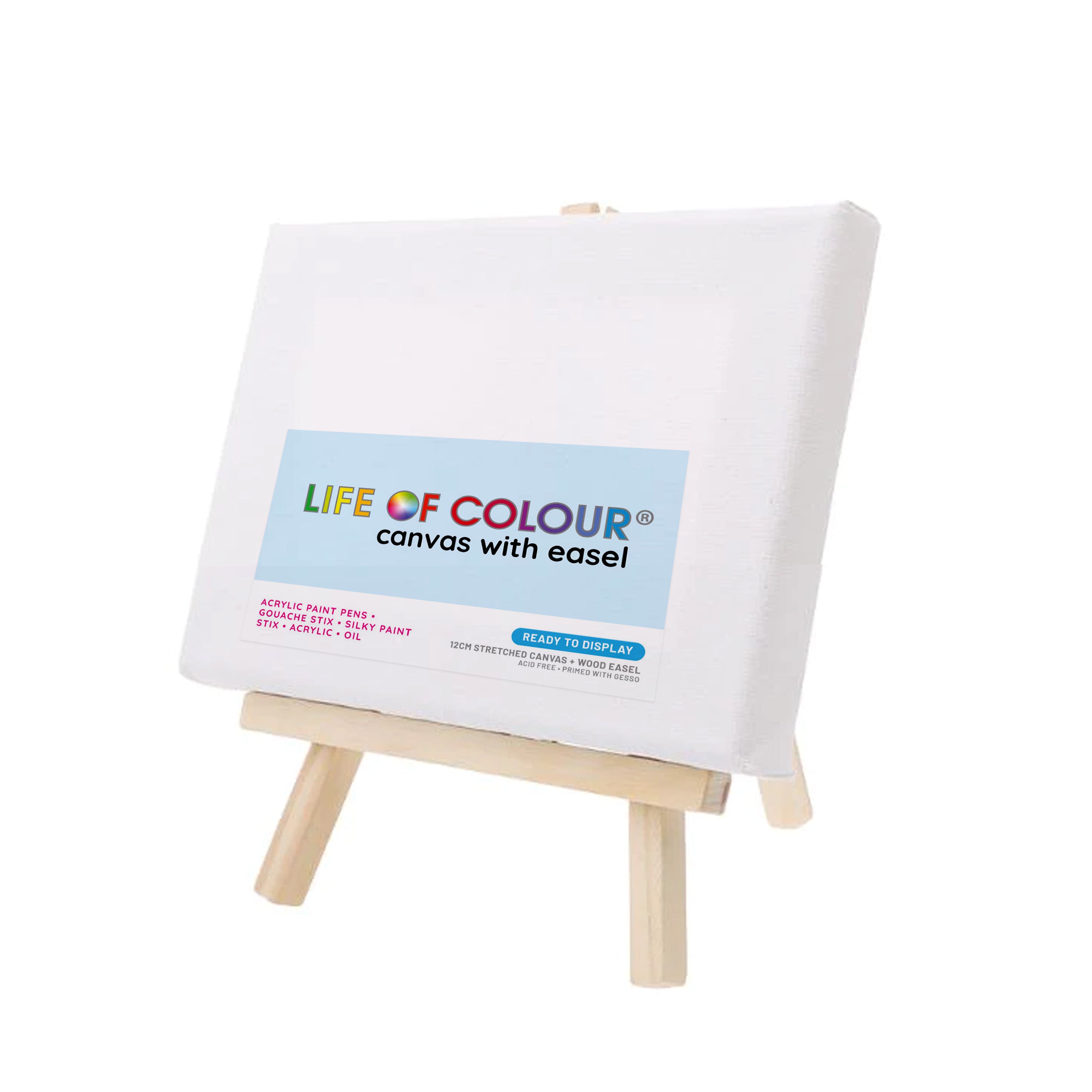 Canvas & Easel Set - 17x12cm